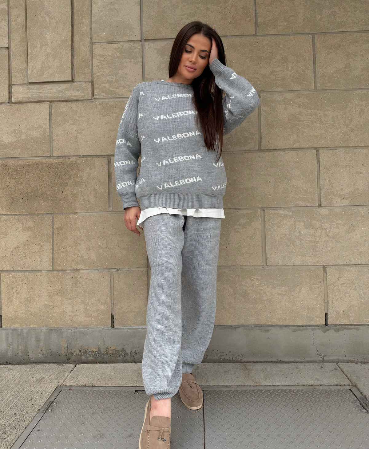 Signature Knit Set – Light Gray