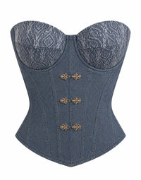 Denim Lace Corset