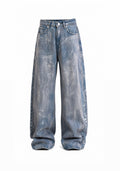 Ash Blue Denim in ash blue, flat lay front view