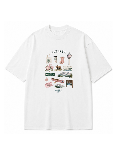 Alberta T-shirt in ivory, front view