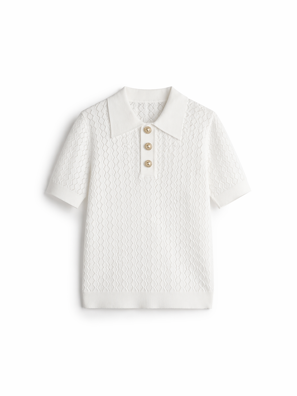 Textured Knit Polo