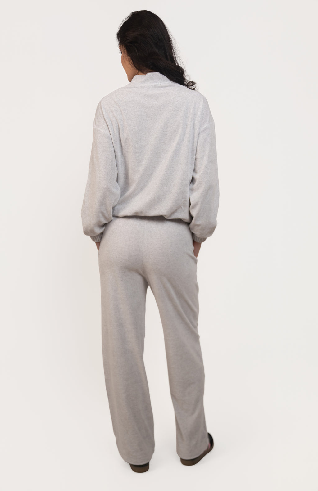 Velour Relaxed Set - Light Heather Grey