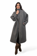 Oversize Grey Melange Coat
