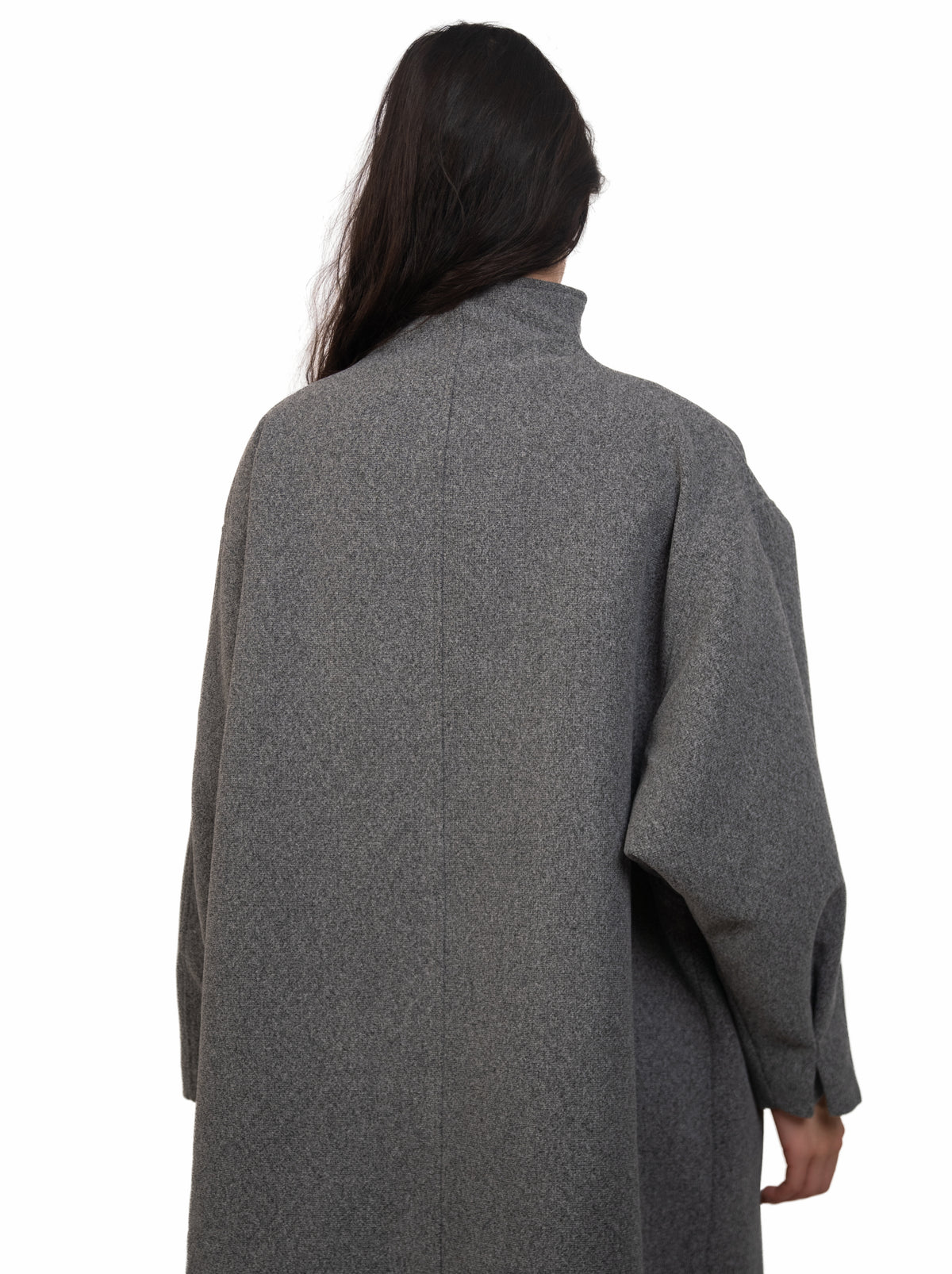Oversize Grey Melange Coat