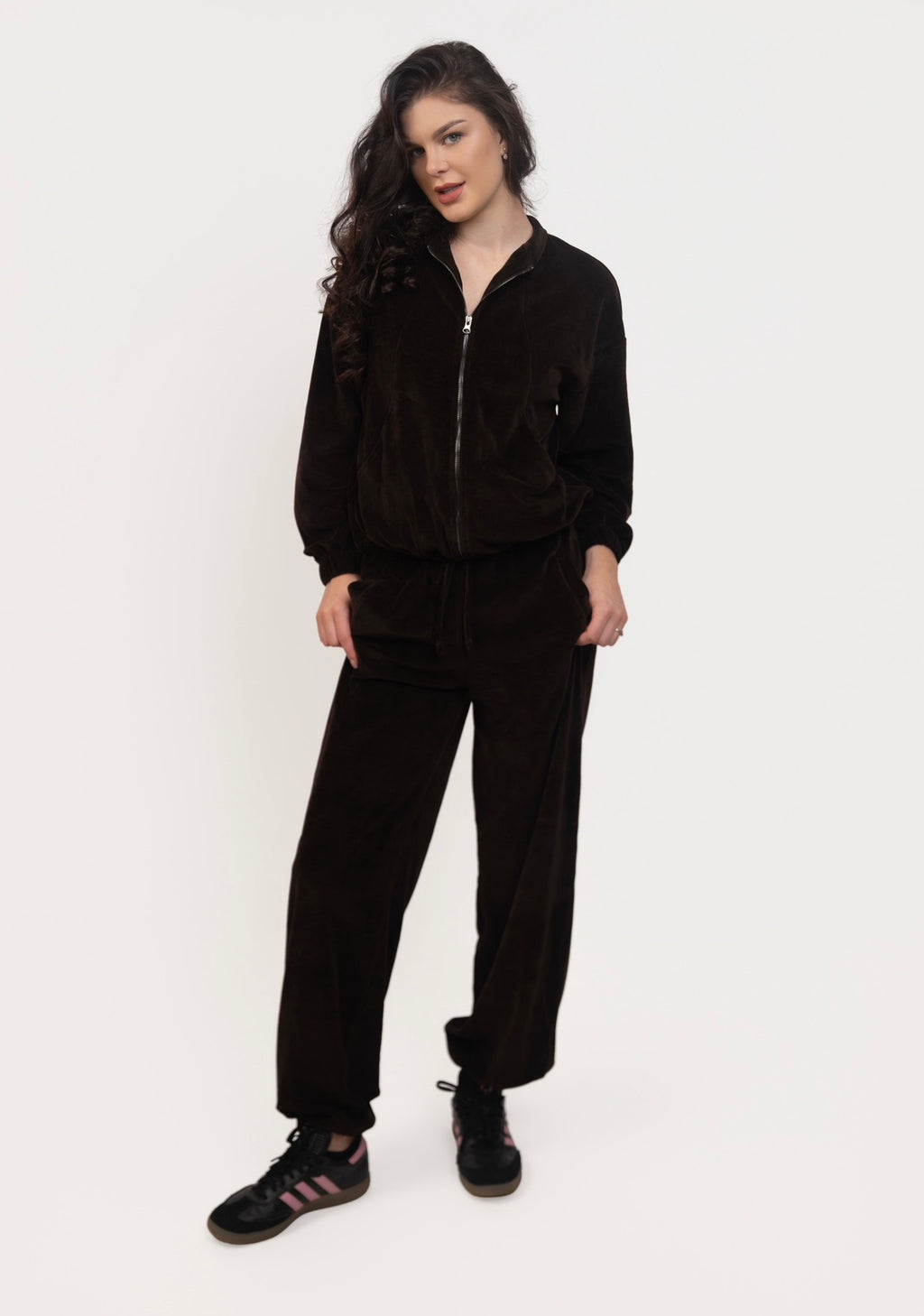 Velour Relaxed Set - Dark Chocolate