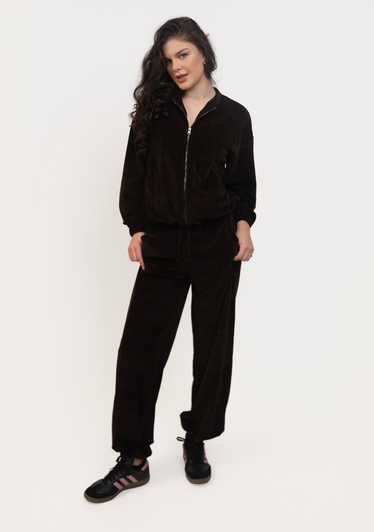 Velour Relaxed Set - Dark Chocolate