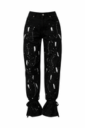 Art high-waisted denim in black, product view