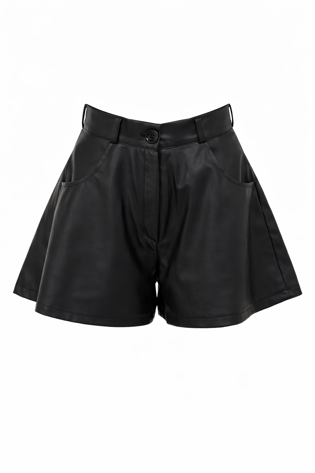 High-Waisted Faux Leather Shorts