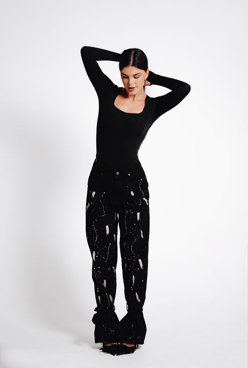 Джинси із завищеною талією Art