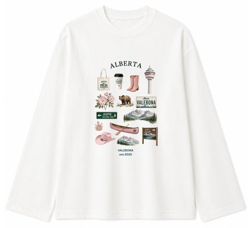 Alberta Long-Sleeve in white, front view