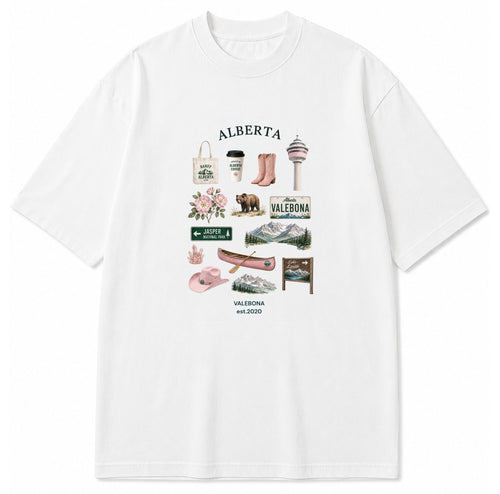 Alberta T-shirt in ivory, front view