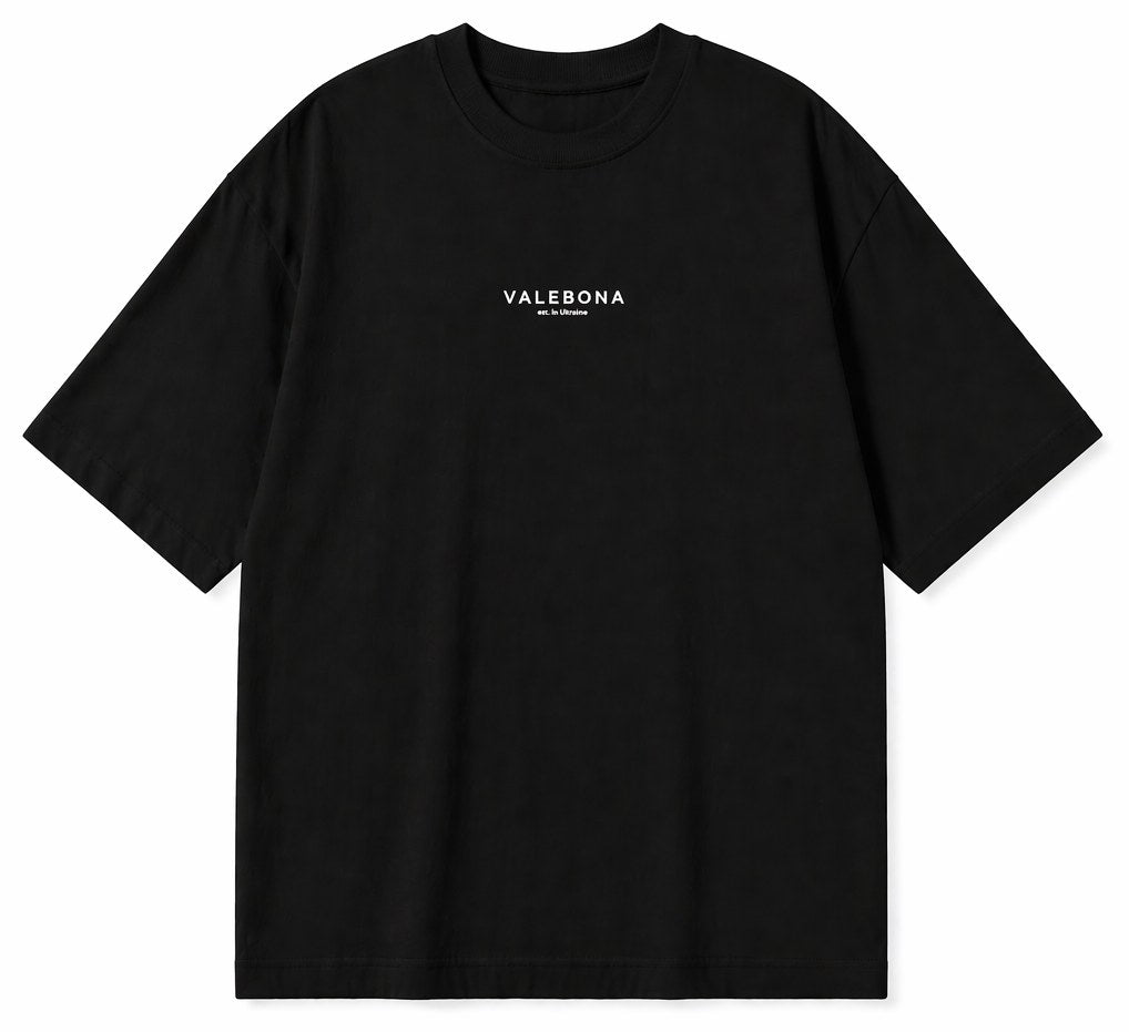 Valebona t-shirt in black, product view