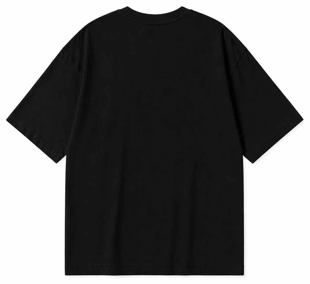 Valebona t-shirt in black, back view